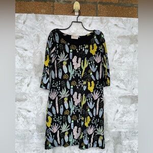 THIEF AND BANDIT Floral Cactus Saguaro HAND PAINTED TUNIC DRESS SMALL